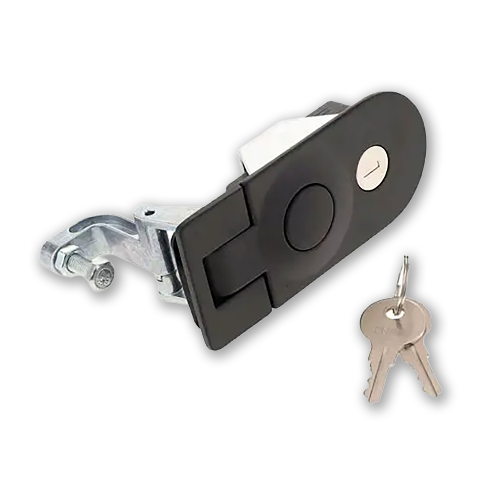 Round Push-Button Compression Latch - Large (Black)