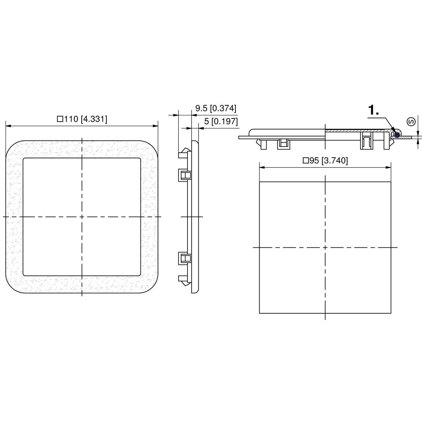 Dirak Small Square Window