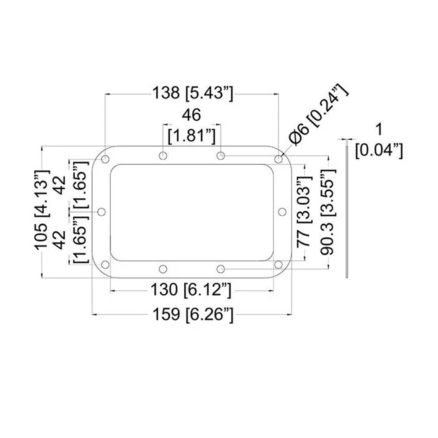 Airtight Gasket to suit Recessed Drop Chest Handle (Spring Loaded)