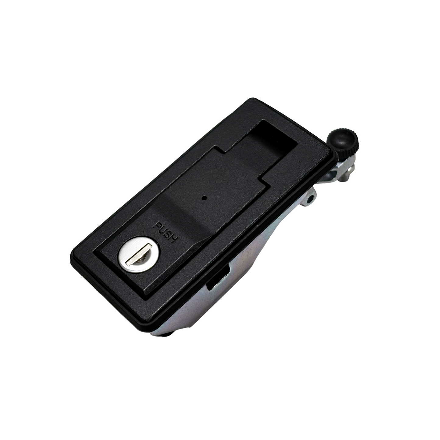 ELS | NP0044: Full Length Push-Button Compression Latch, Int. Central Locking - Large (Black, 6V)