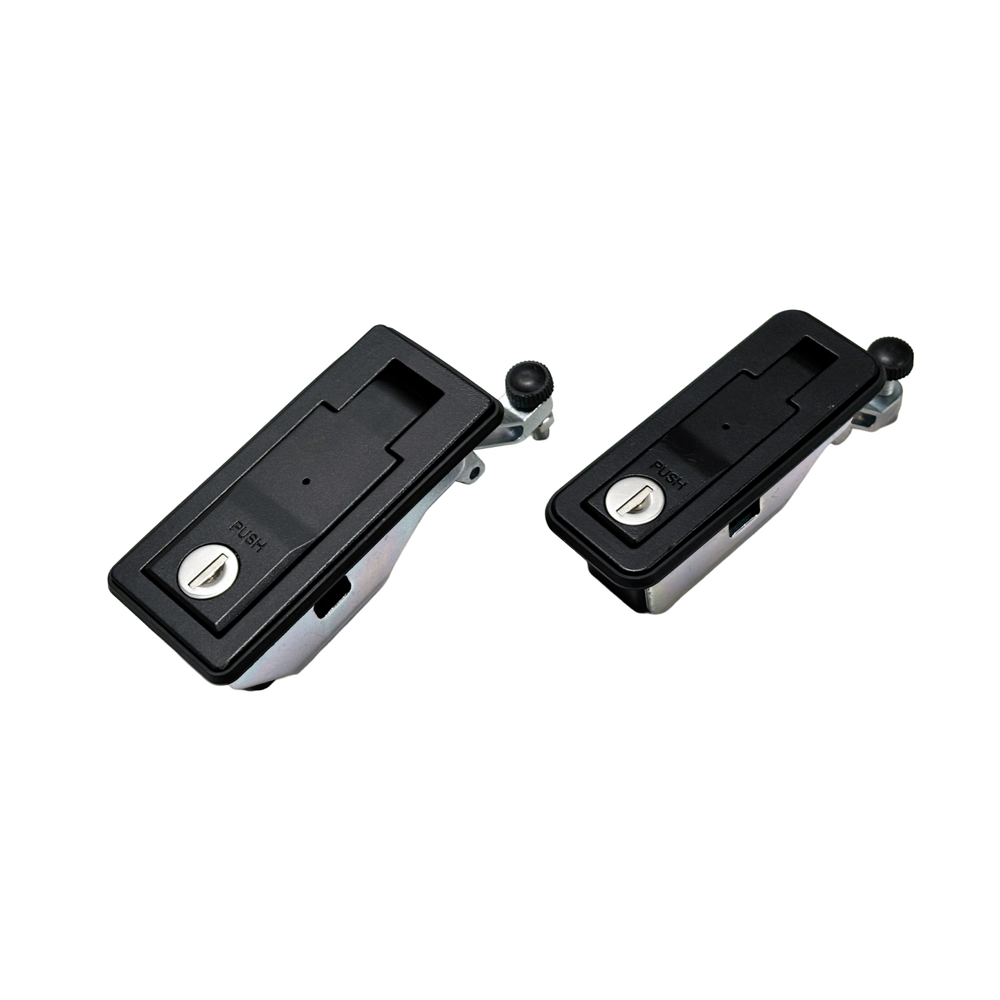 ELS | NP0044: Full Length Push-Button Compression Latch, Int. Central Locking - Small (Black, 6V)