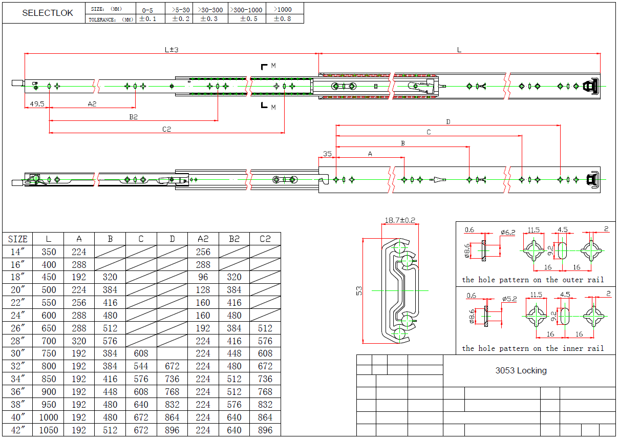 Medium-Duty Drawer Slides - 125kg Rating (Pair)