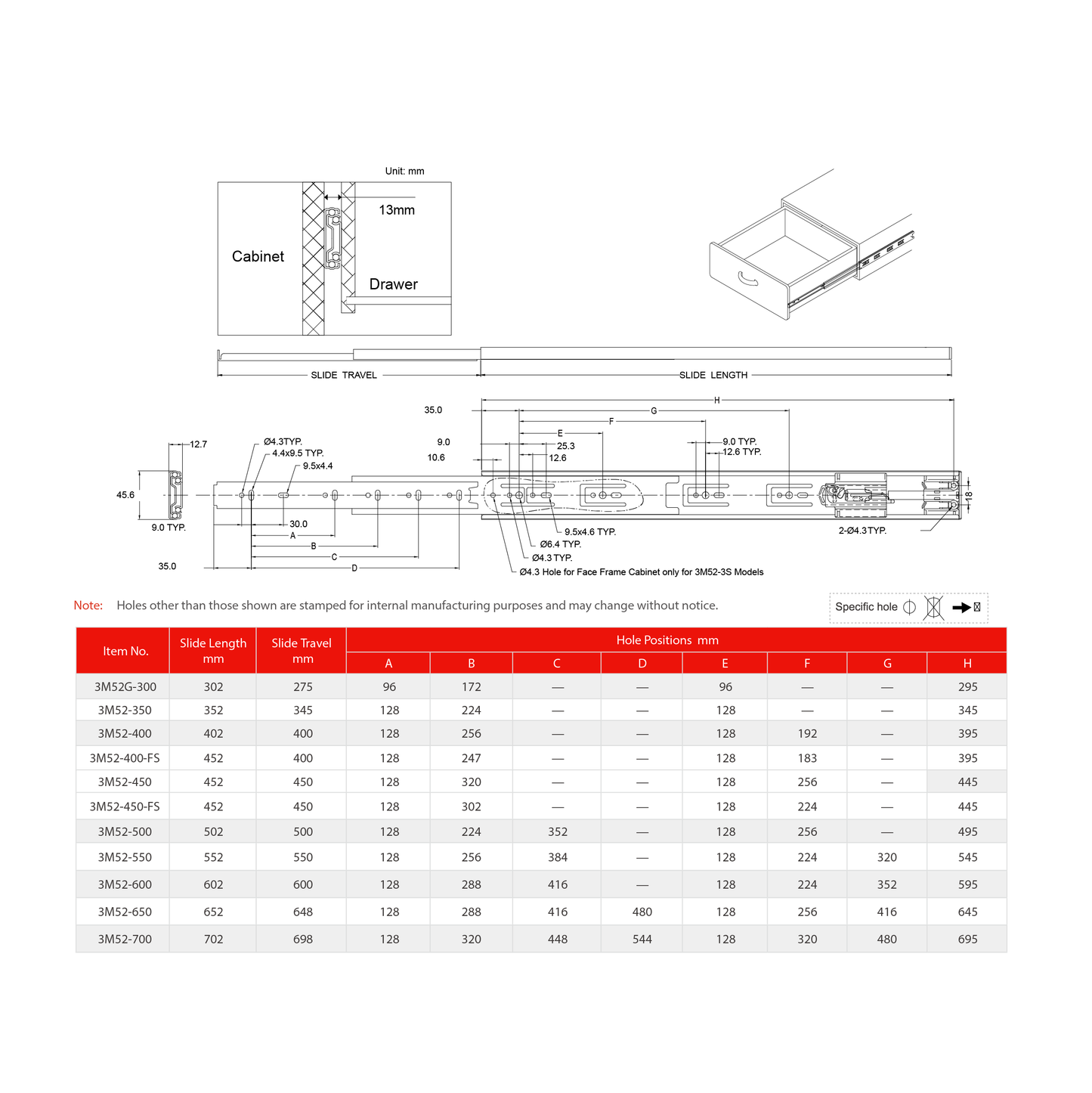 Soft Closing Drawer Slides - 45kg Light-Duty (Pair)