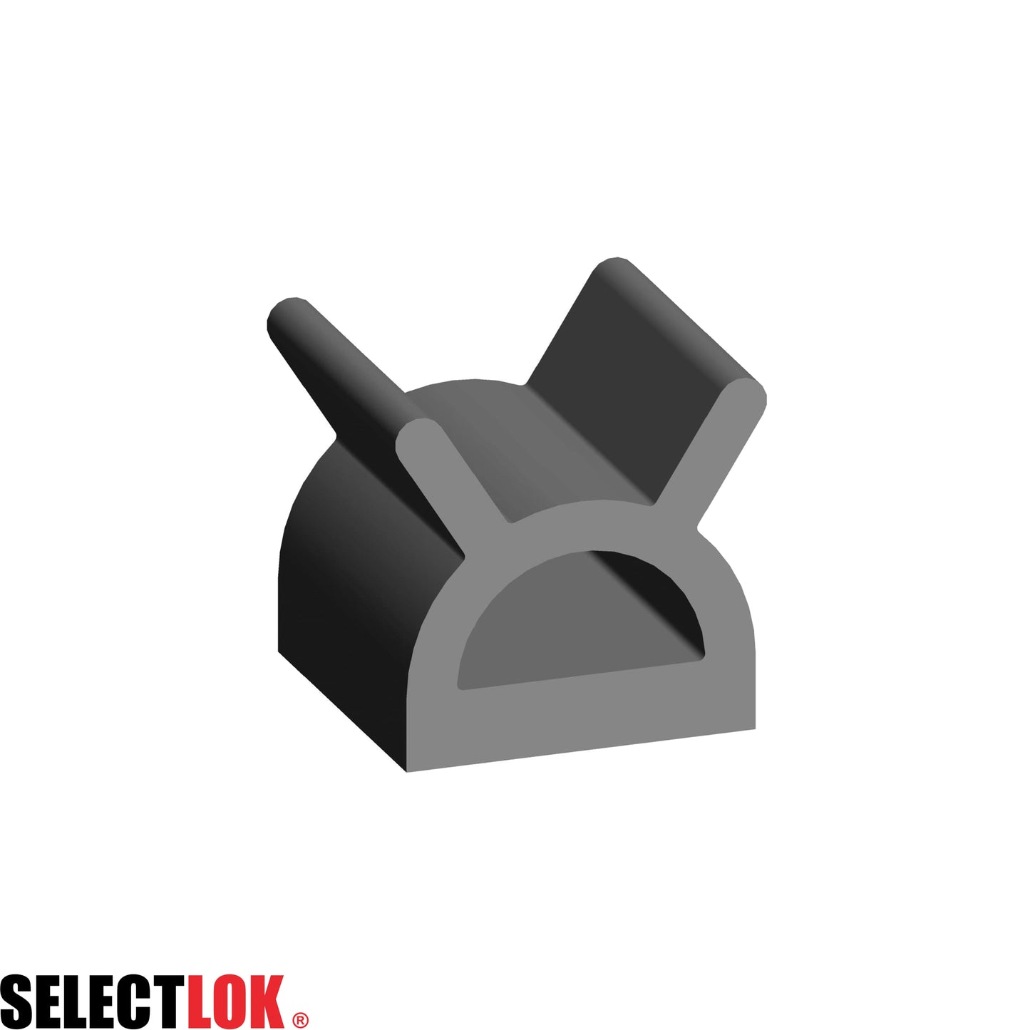 Rubber Top Mount Profile Selectlok Plus 3M Adhesive - Selectlok