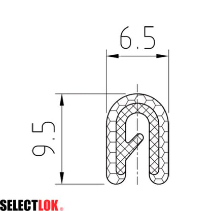 Rubber Edge Protection Medium Profile (7m Roll) - Grip: 1.0mm to 2.0mm