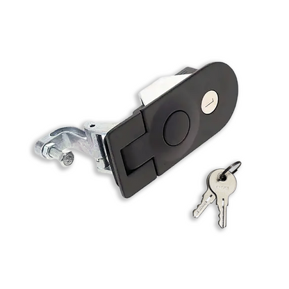 Round Push-Button Compression Latch - Large (Black)