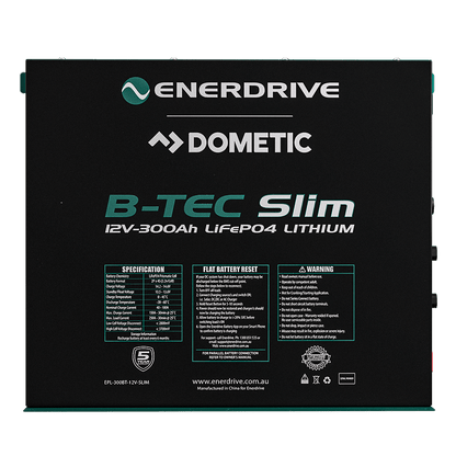 Enerdrive B-TEC 12V 300Ah Slimline Lithium Battery