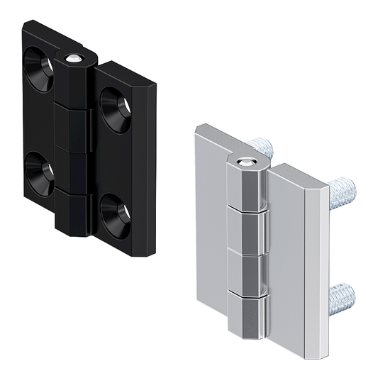 PI5367: 40x40 Screw-On Hinge (Zinc, Black EDPC)