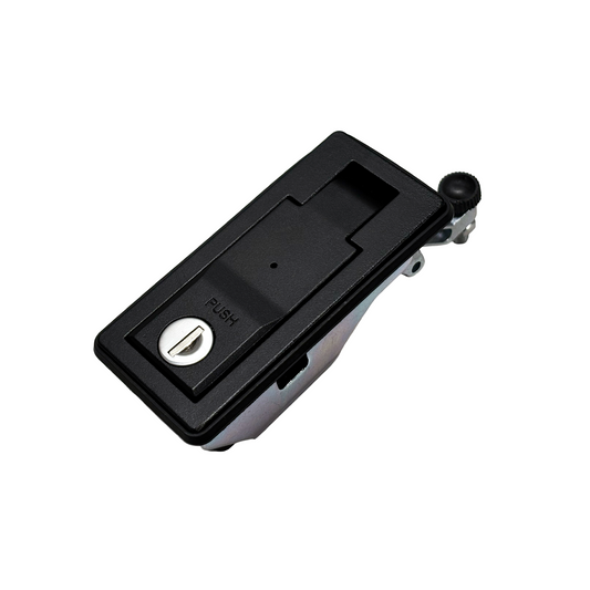 ELS | NP0044: Full Length Push-Button Compression Latch, Int. Central Locking - Large (Black, 6V)