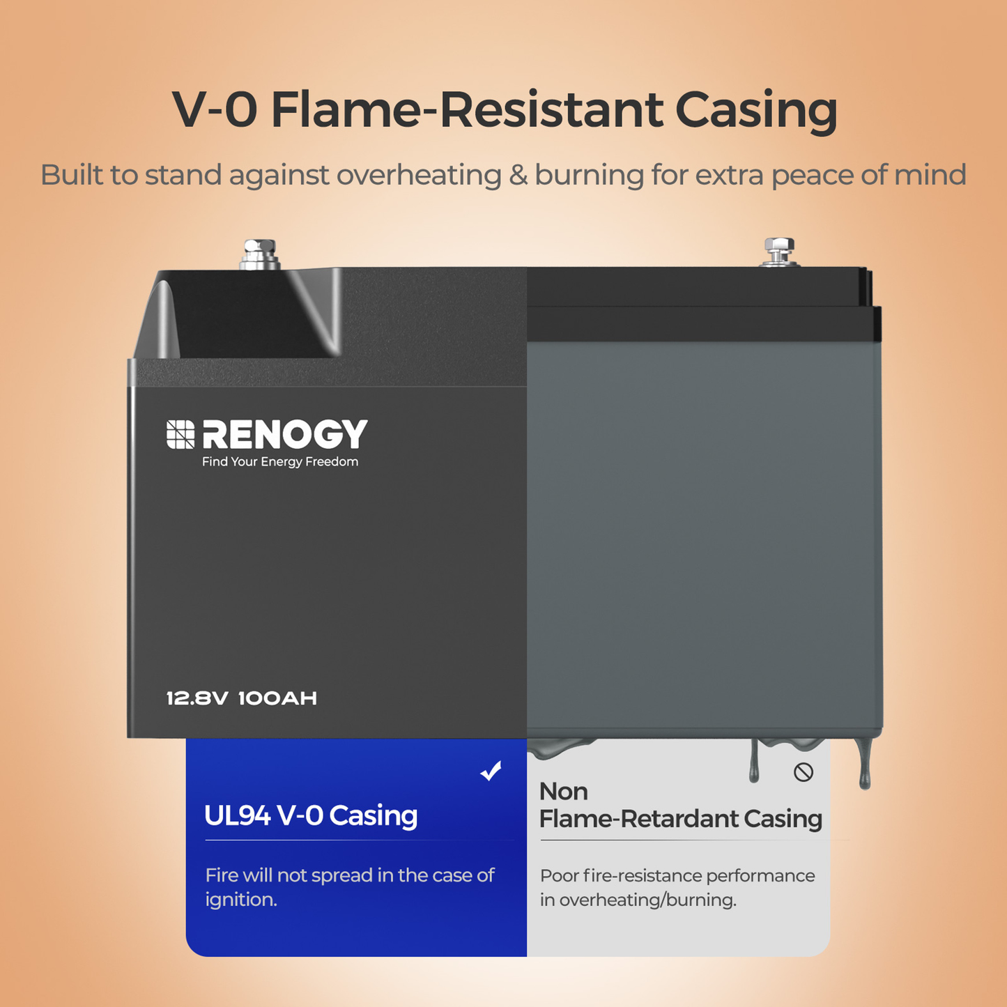RENOGY PRO 12V 100A Smart Lithium Iron Phosphate Battery w/Self-Heating + Bluetooth