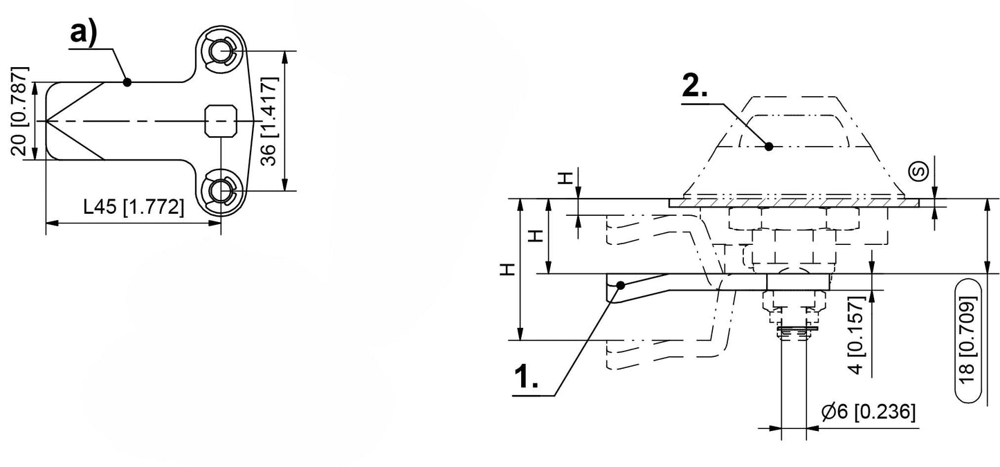 Dirak 3-Point Cam (L:45mm)