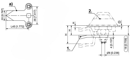 Dirak 3-Point Cam (L:45mm)