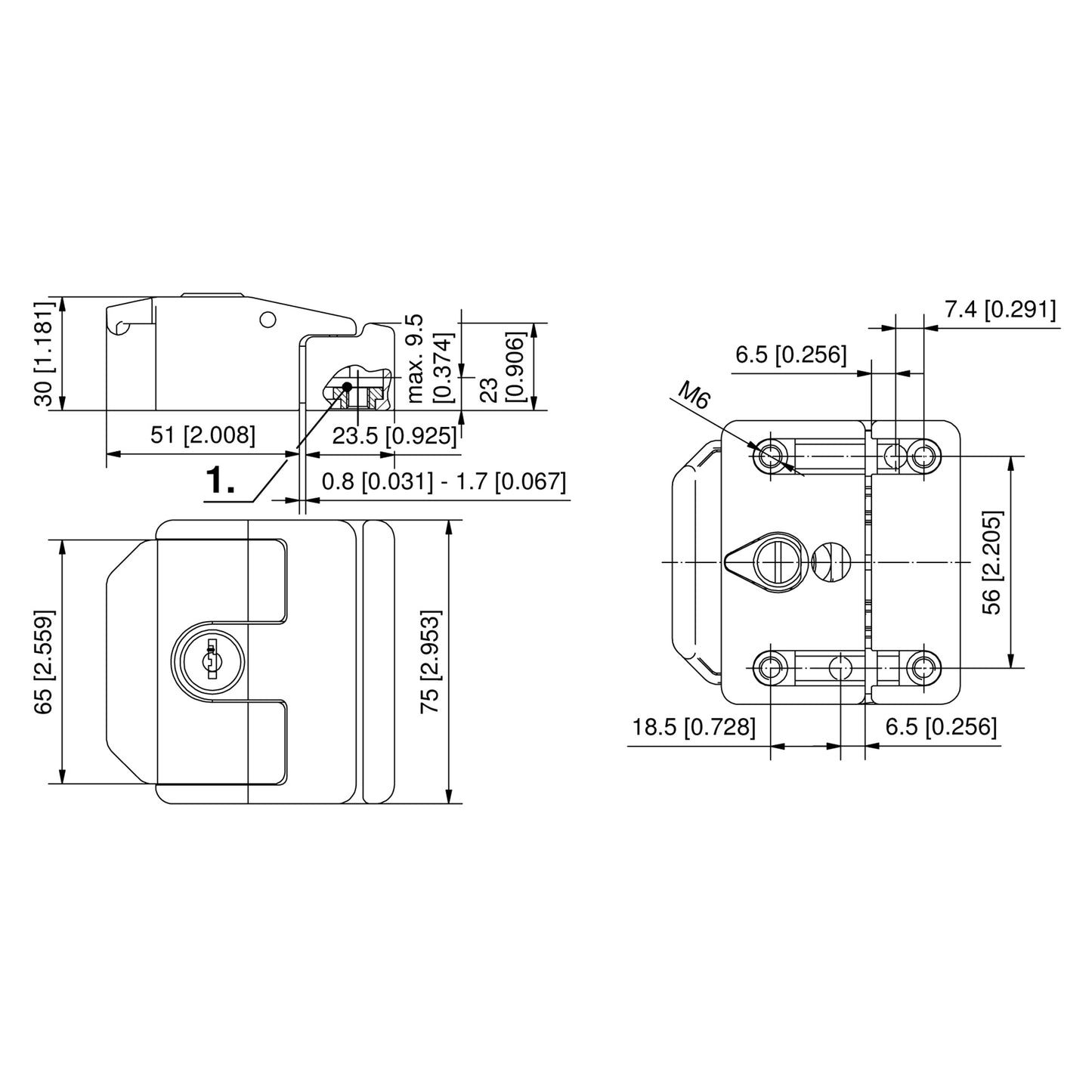 Dirak Slam Latch for Sliding Door