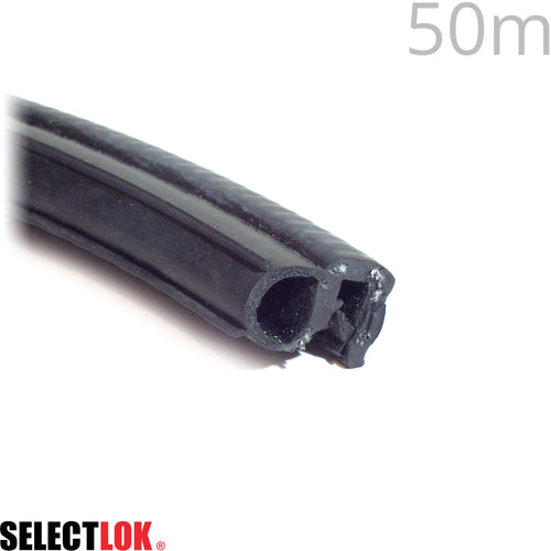 50m of Rubber Side Mount Profile EPDM Grip 2.0mm