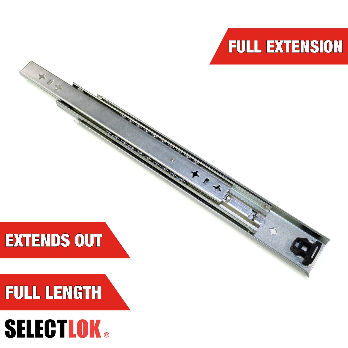 Medium-Duty Drawer Slides - 125kg Rating (Pair)