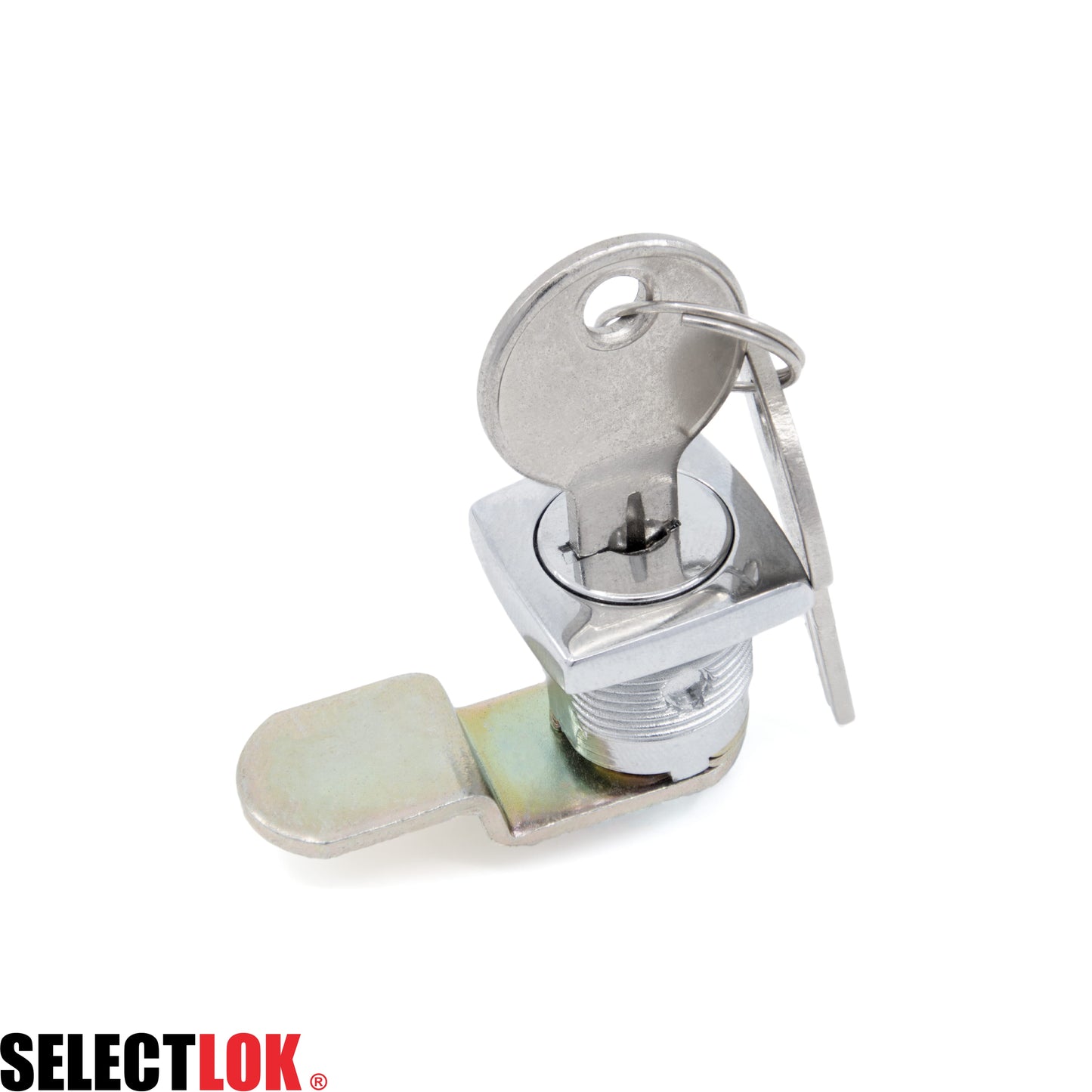 Cam Lock L=16mm Chrome Round MASTER 30mm Bent Cam Away 12mm - Selectlok